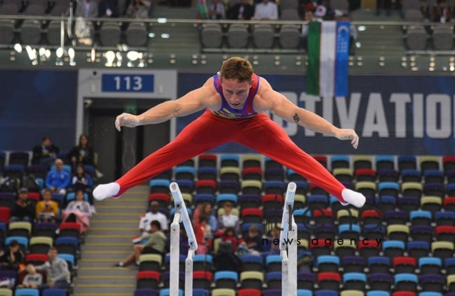 Bakıda idman gimnastikası üzrə Dünya Kuboku start götürüb Azərbaycan Bakı 12 mart 2023
